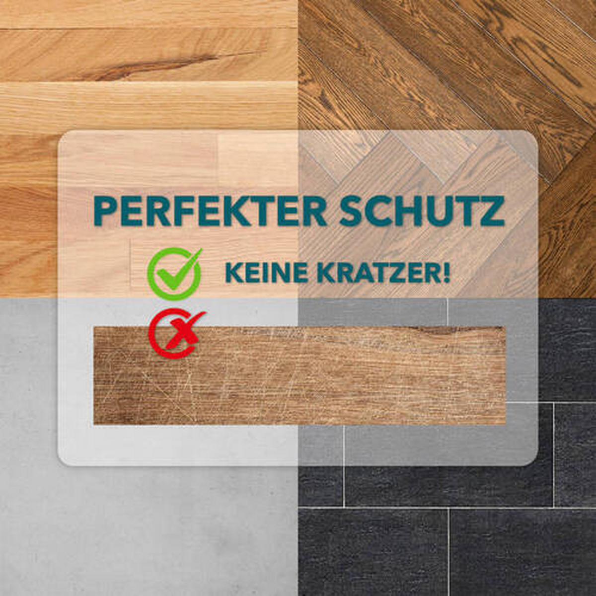 BODENSCHUTZMATTE - Transparent, Basics, Kunststoff (114/150cm) - Homeware