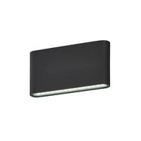 LED-WANDLEUCHTE Scone 17,5/3/9 cm   - Schwarz, Design, Metall (17,5/3/9cm) - Fischer & Honsel