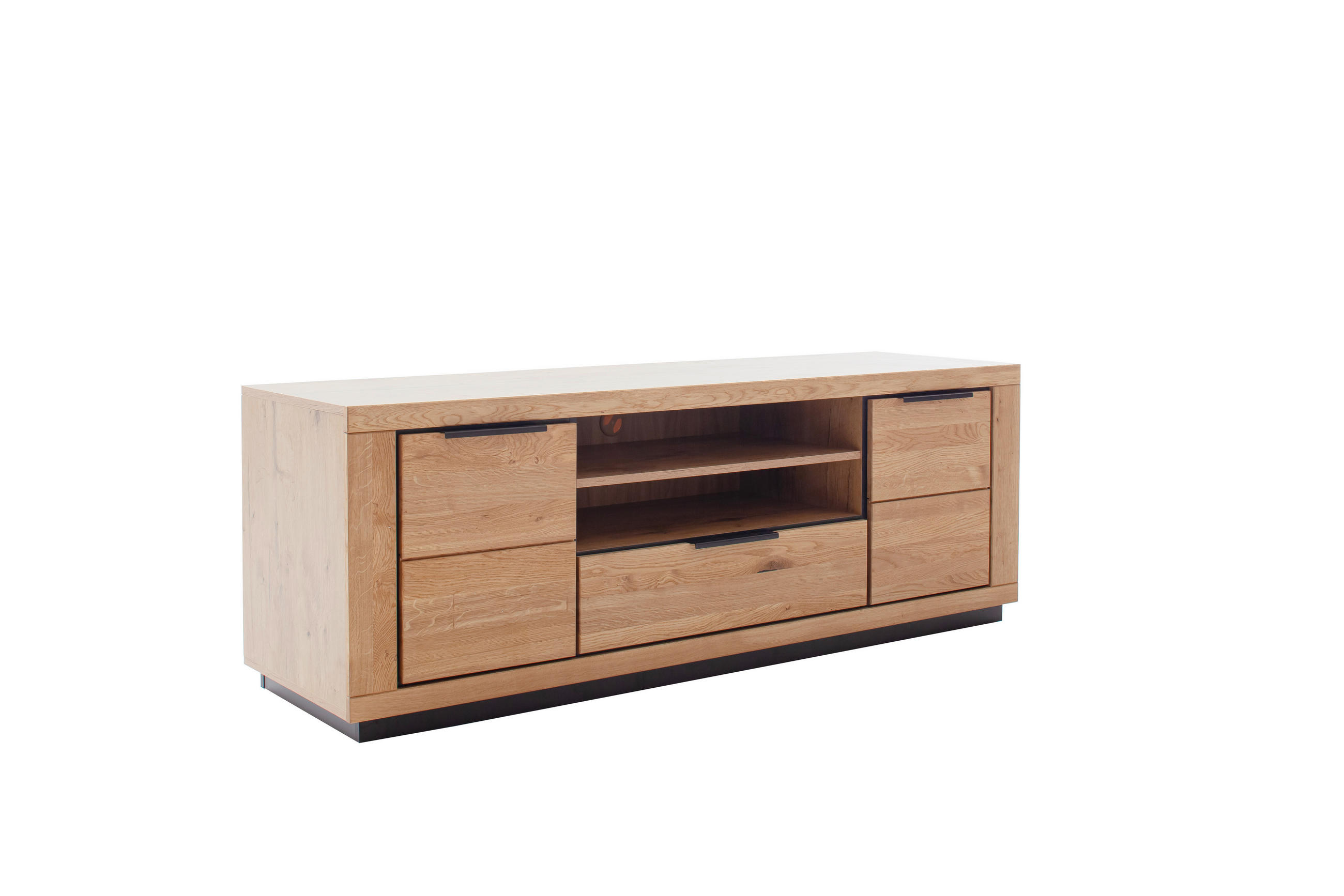 LOWBOARD  in 183/65/54 cm  - Wildeiche/Schwarz, Design, Holz/Holzwerkstoff (183/65/54cm) - MID.YOU