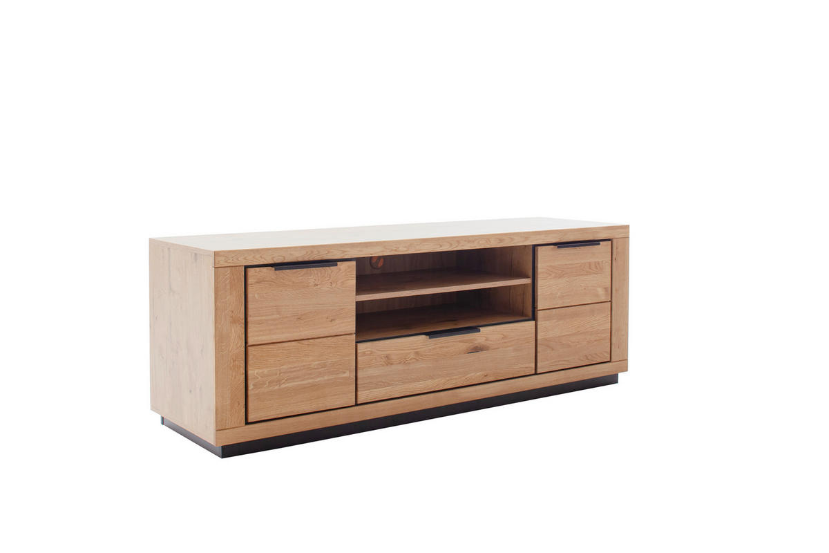 LOWBOARD  in 183/65/54 cm  - Wildeiche/Schwarz, Design, Holz/Holzwerkstoff (183/65/54cm) - MID.YOU