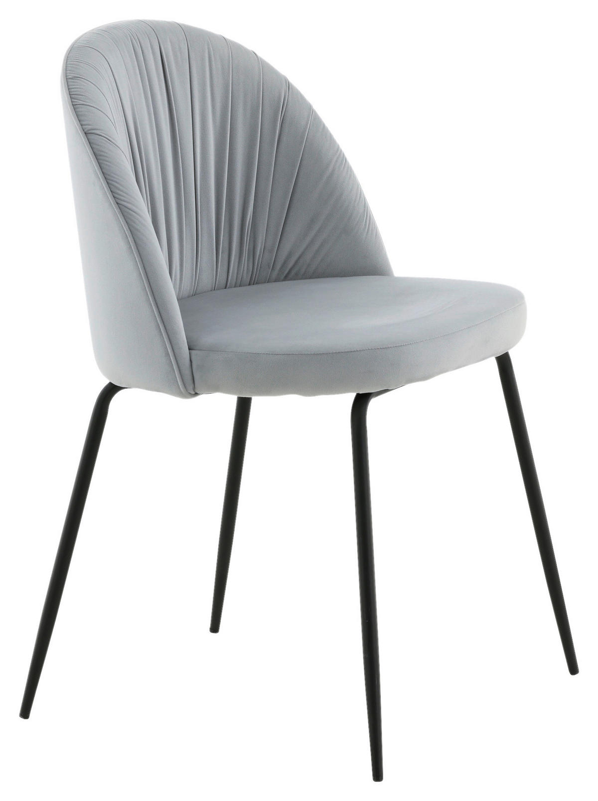 STUHL-SET  in Stahl  - Hellgrau, Design, Textil/Metall (49/79.5/50cm) - Livetastic
