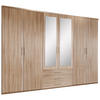 DREHTÜRENSCHRANK 270/210/58 cm 6-türig Sonoma Eiche  - Alufarben/Sonoma Eiche, KONVENTIONELL, Glas/Holzwerkstoff (270/210/58cm) - MID.YOU