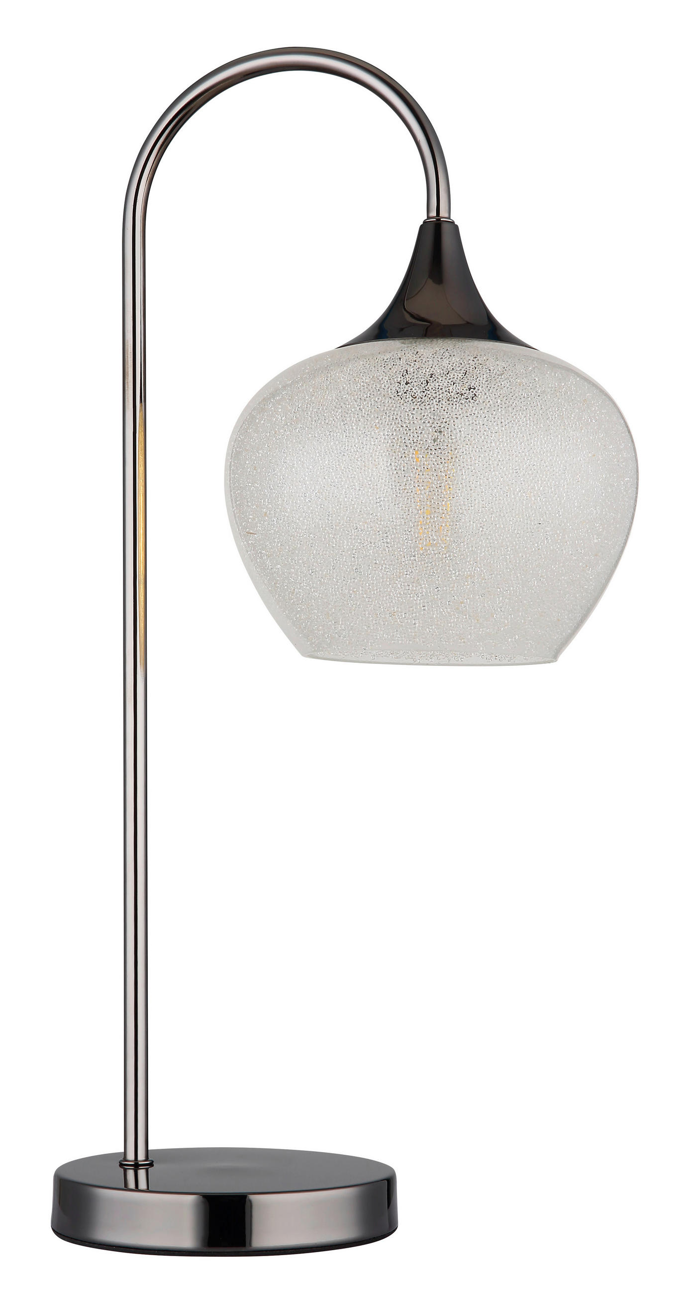 TISCHLEUCHTE - Klar/Schwarz, Basics, Glas/Metall (27,5/16/54cm) - Globo