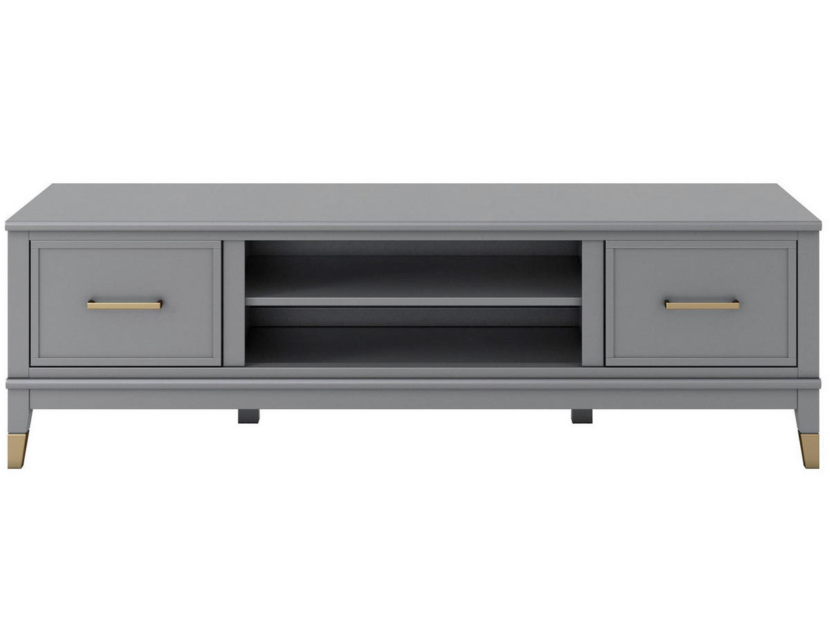 LOWBOARD Westerleigh  in 152/47/50 cm  - Messingfarben/Graphitfarben, Design, Holzwerkstoff/Metall (152/47/50cm) - MID.YOU