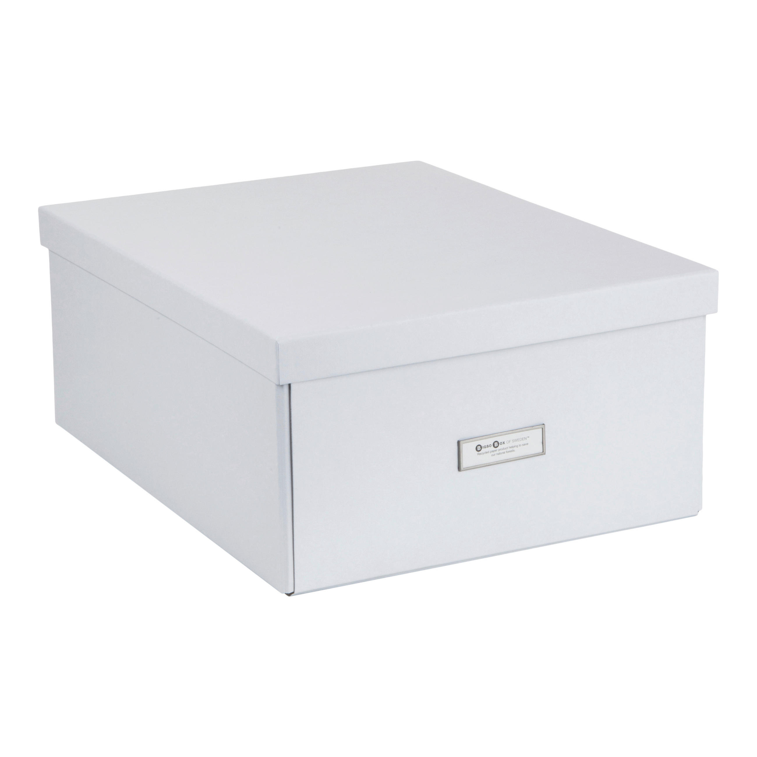 AUFBEWAHRUNGSBOX - Hellgrau, Basics, Karton/Papier (34.5/18.5/45cm)