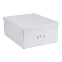 AUFBEWAHRUNGSBOX - Hellgrau, Basics, Karton/Papier (34.5/18.5/45cm)