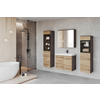 Badezimmer Madrit II 5-teilig 5-teilig  in  - Kastanieneichefarben/Weiss, Lifestyle, Glas/Keramik (120,4/131,5/30,2cm) - P & B