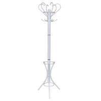 GARDEROBENSTÄNDER in Weiß 47/178/47 cm   - Weiß, Design, Metall (47/178/47cm) - MID.YOU