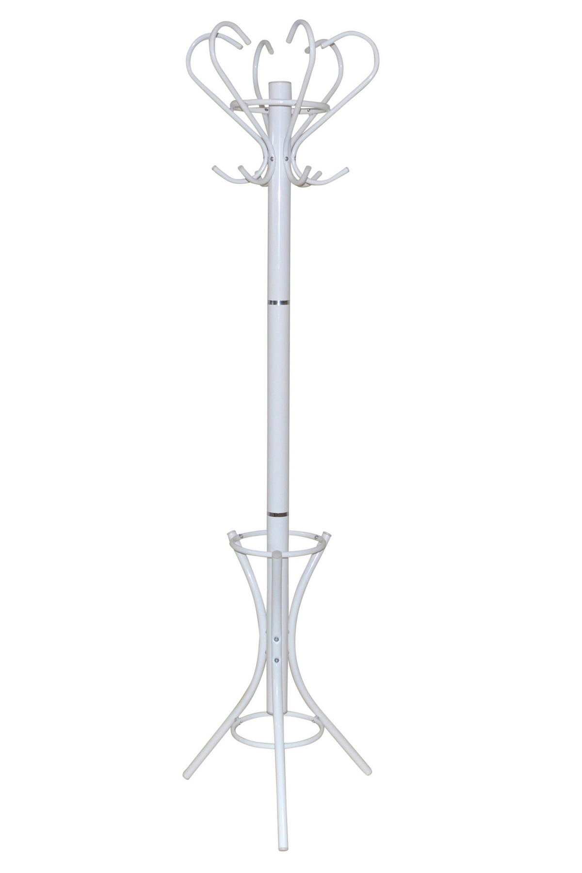 GARDEROBENSTÄNDER in Weiß 47/178/47 cm   - Weiß, Design, Metall (47/178/47cm) - MID.YOU