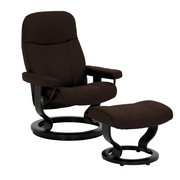 RELAXSESSELSET in Holz, Leder Braun, Schwarz - Schwarz/Braun, Natur, Leder/Holz (76/100/71cm) - Stressless