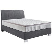 BOXSPRINGBETT 140/200 cm  in Anthrazit  - Chromfarben/Anthrazit, Konventionell, Kunststoff/Textil (140/200cm) - Hom`in