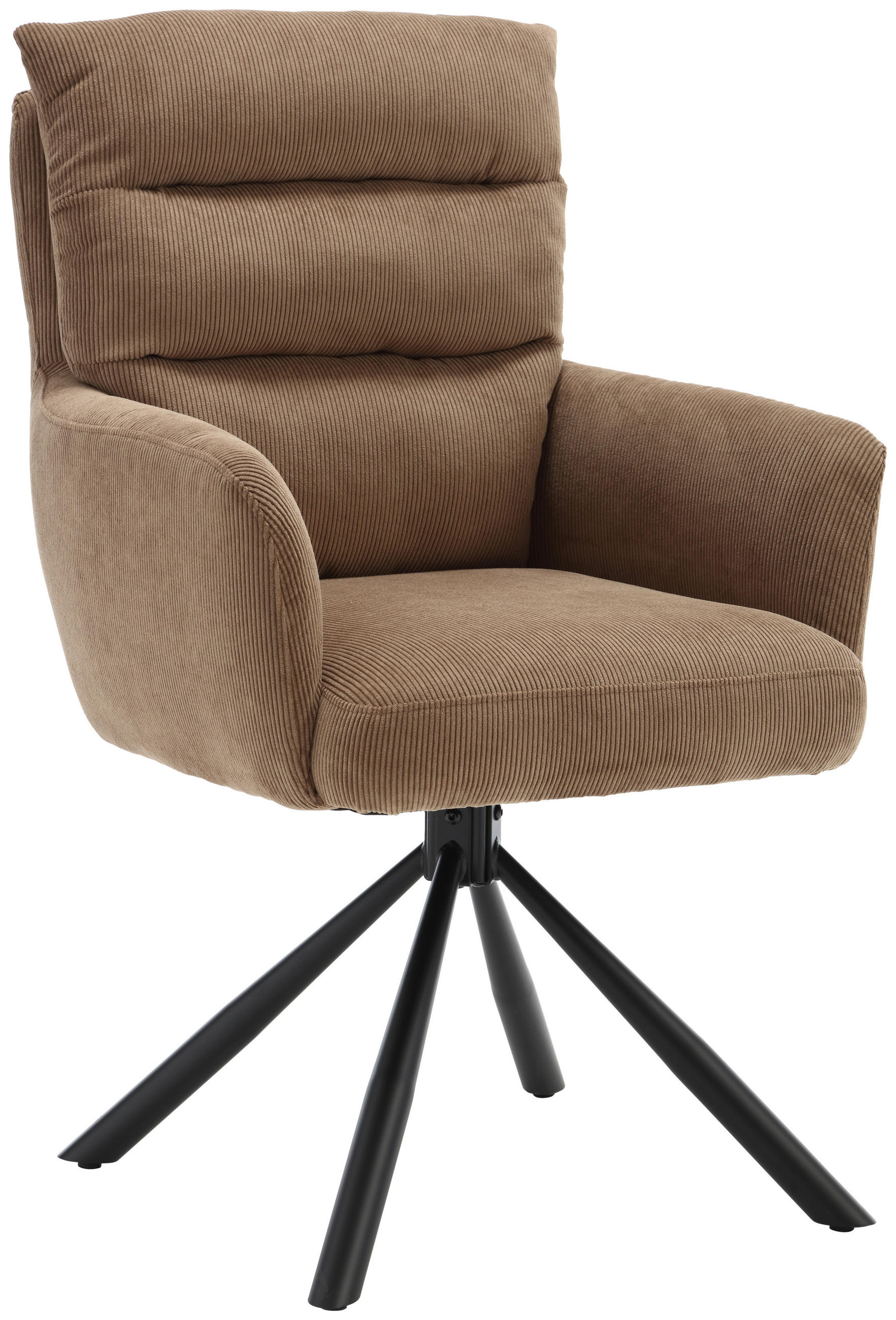 ARMLEHNSTUHL  in Cord  - Taupe/Schwarz, KONVENTIONELL, Textil/Metall (58/94/67cm) - Boxxx