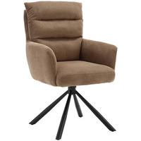 ARMLEHNSTUHL  in Cord  - Taupe/Schwarz, KONVENTIONELL, Textil/Metall (58/94/67cm) - Boxxx