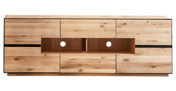 TV-ELEMENT 181/62/47 cm  - Wildeiche/Anthrazit, KONVENTIONELL, Holz/Holzwerkstoff (181/62/47cm) - Linea Natura