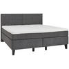 BOXSPRINGBETT 200/200 cm  in Anthrazit  - Anthrazit/Schwarz, Design, Holz/Textil (200/200cm) - Hom`in