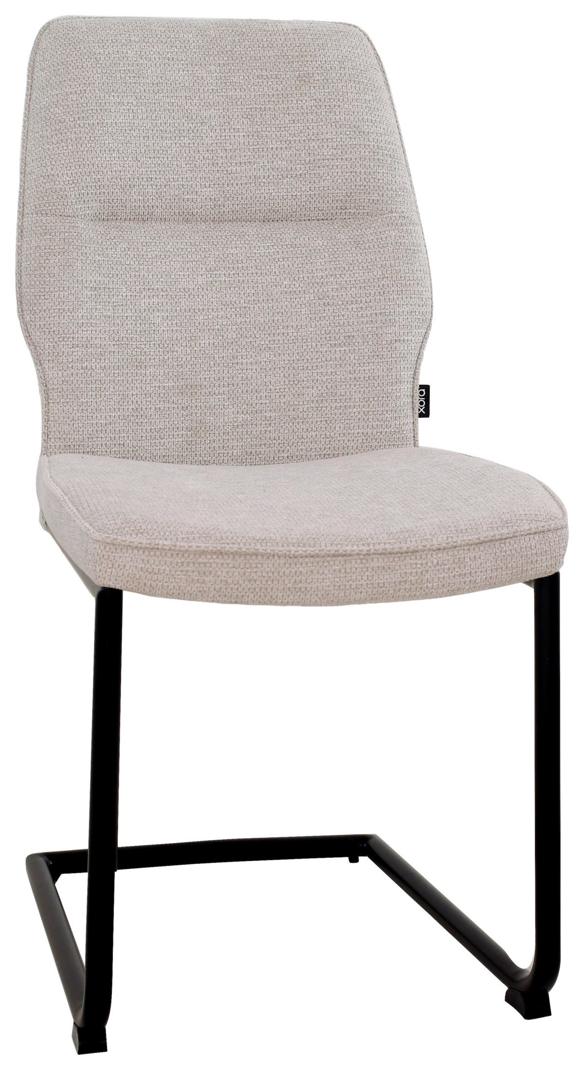 SZÁNKÓTALPAS SZÉK fém, textil bézs  - bézs/fekete, Design, textil/fém (45/91/62cm) - Xora