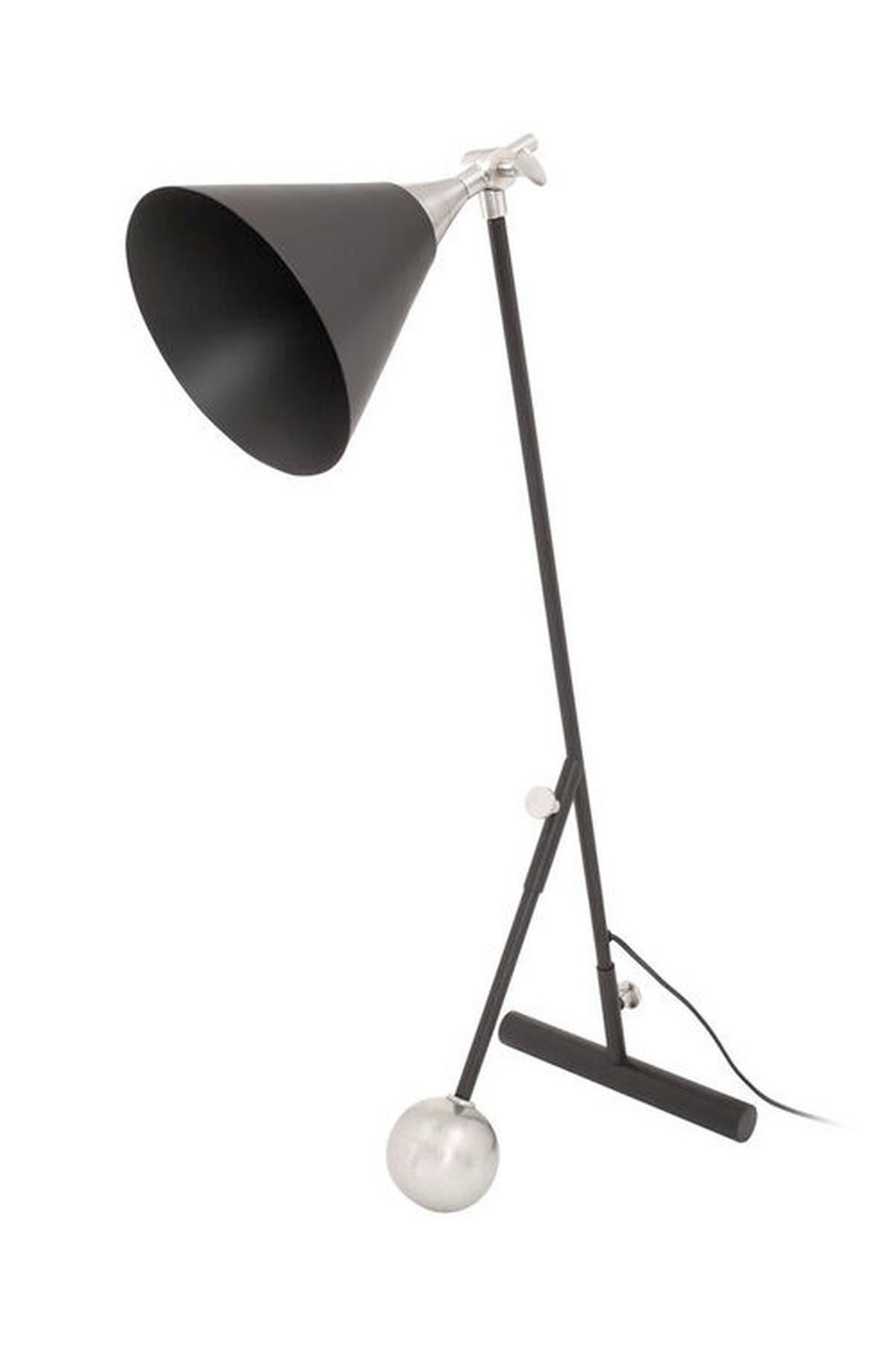 STEHLEUCHTE - Goldfarben/Schwarz, Design, Kunststoff/Stein (23/76/32cm) - Kayoom