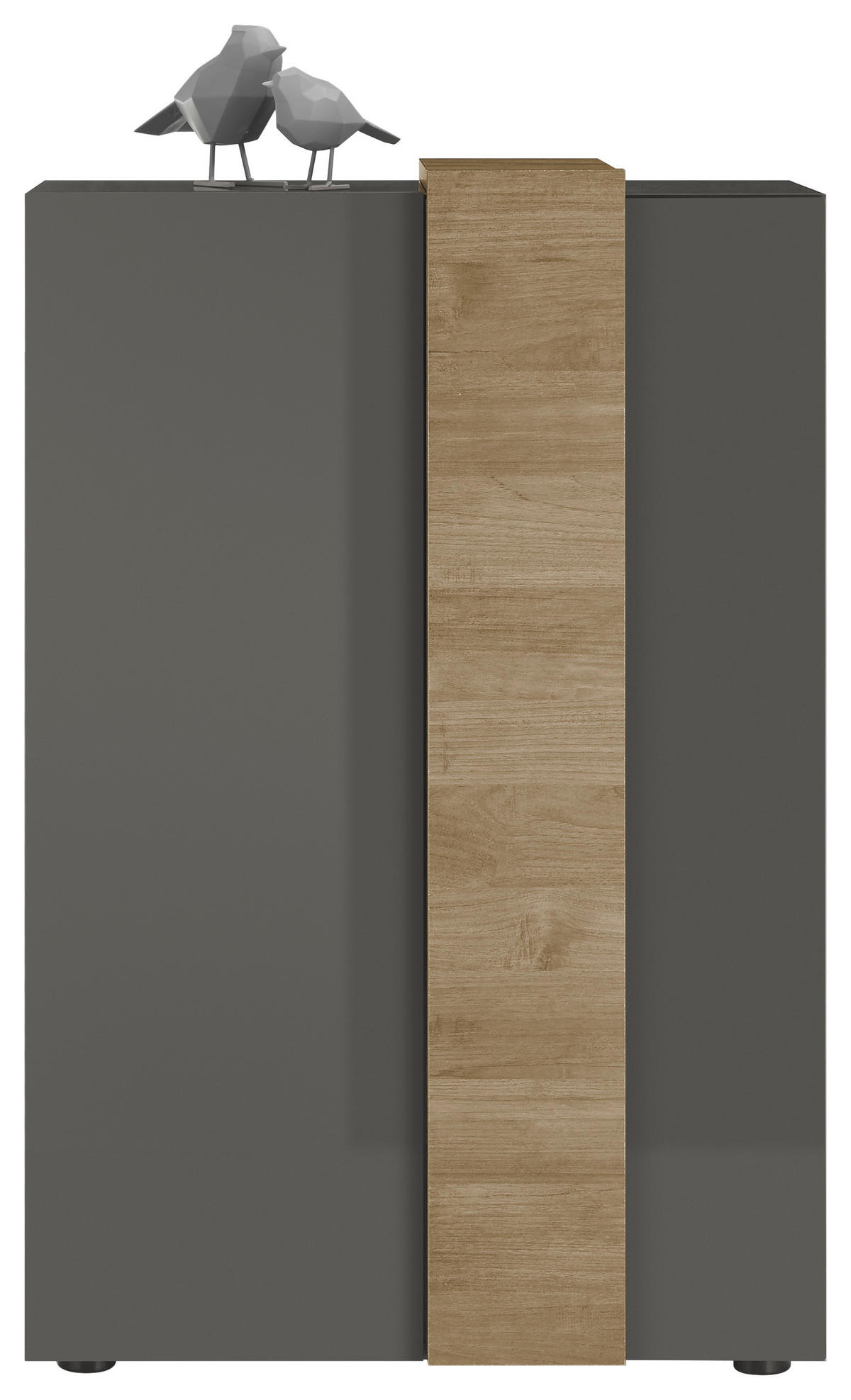 HIGHBOARD Positano  in 78/116/44 cm  - Eichefarben/Dunkelgrau, Basics, Holzwerkstoff (78/116/44cm)