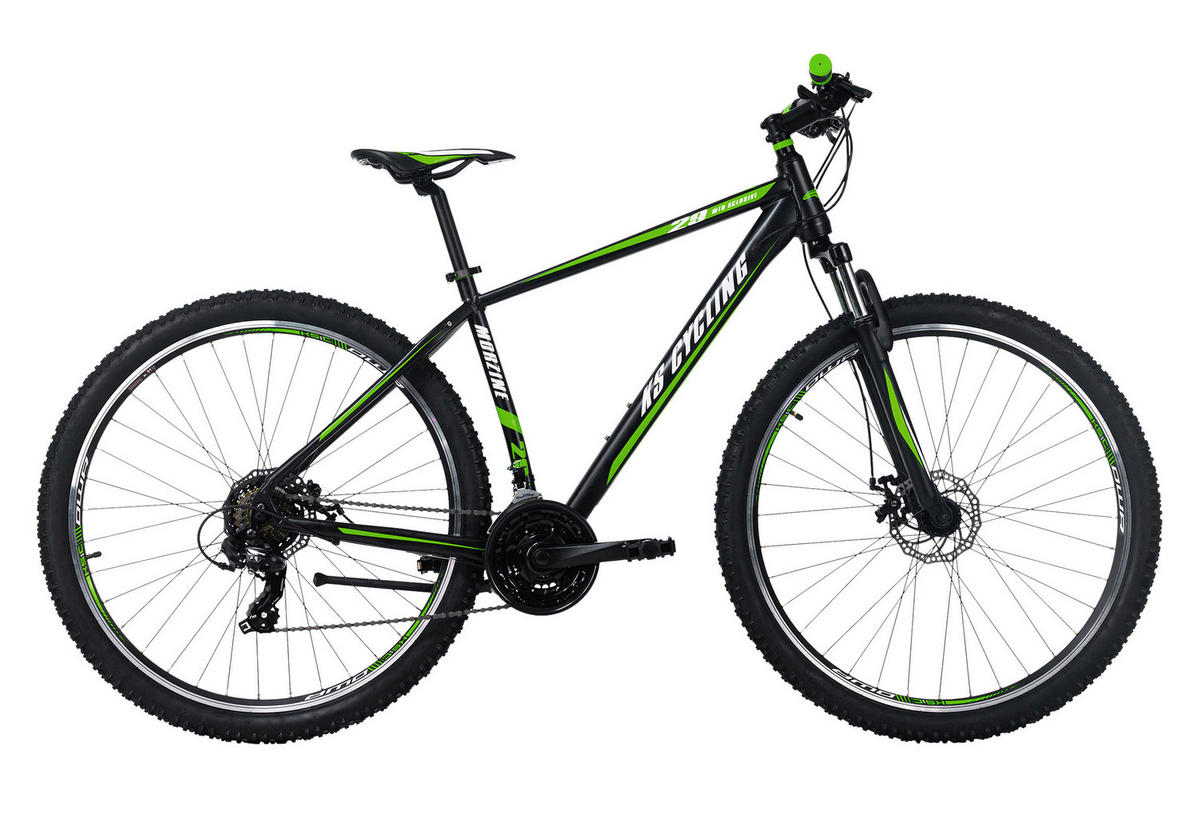 MOUNTAINBIKE 29 Zoll  - Schwarz/Grün, Basics, Metall (139/76/21cm) - KS Cycling