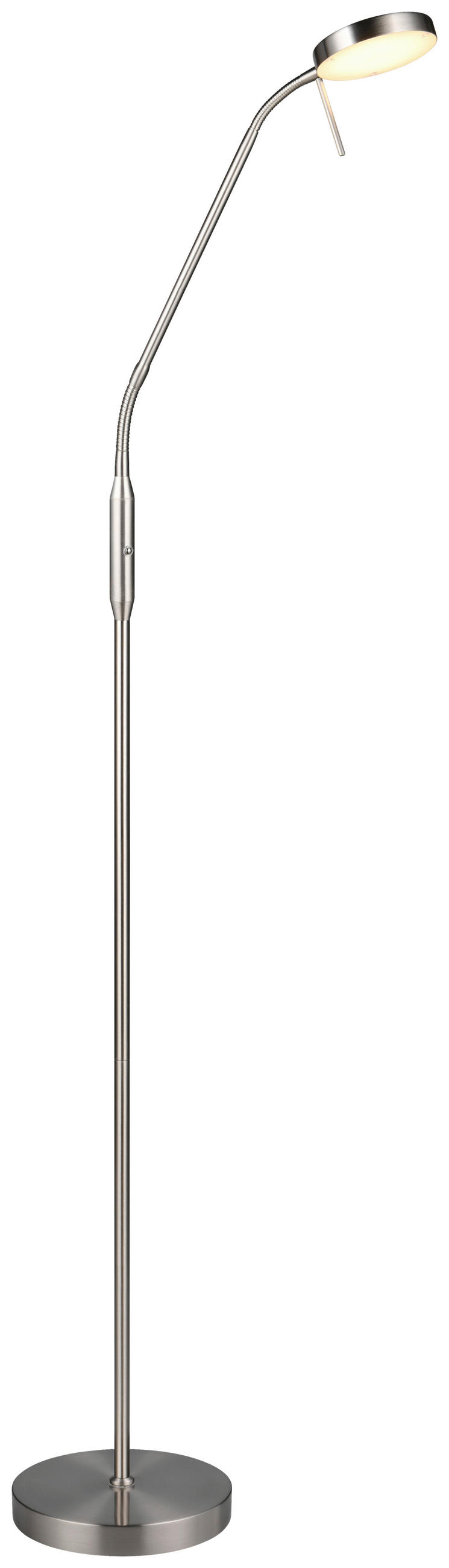 AKKU-STEHLEUCHTE    - Nickelfarben, KONVENTIONELL, Metall (160,5/22/51cm)