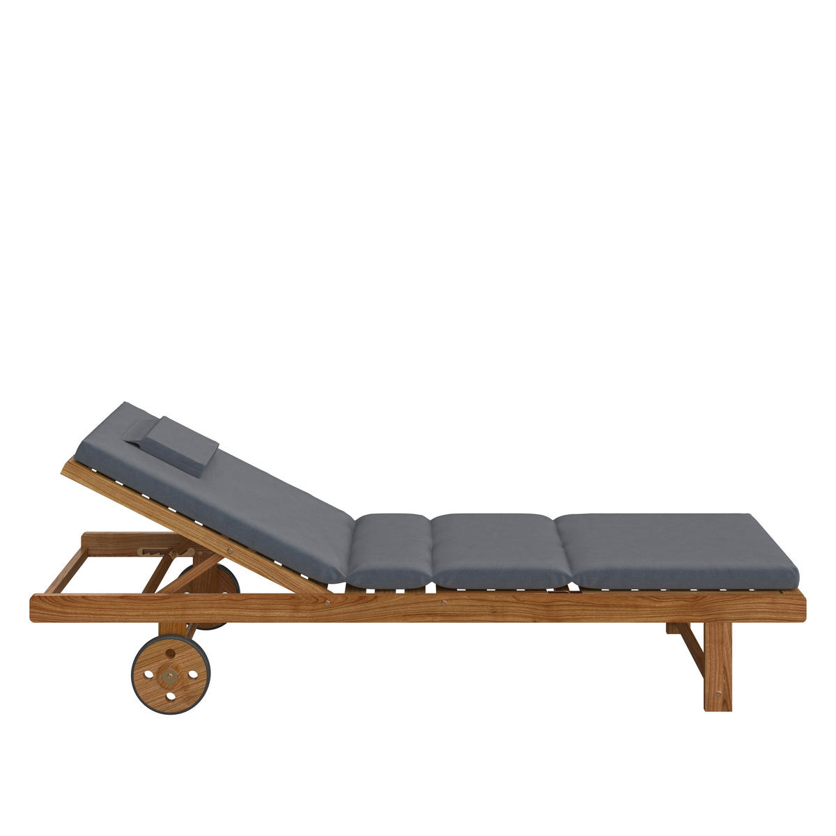 LEŽALJKA VRTNA  boje bagrema, tamno siva  drvo, tekstil      - boje bagrema/tamno siva, Konvencionalno, drvo/tekstil (201/60/74cm) - Ambia Garden
