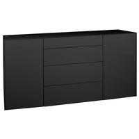 SIDEBOARD Imola  in 179/89/42 cm  - Anthrazit/Schwarz, Design, Glas/Holzwerkstoff (179/89/42cm) - Novel
