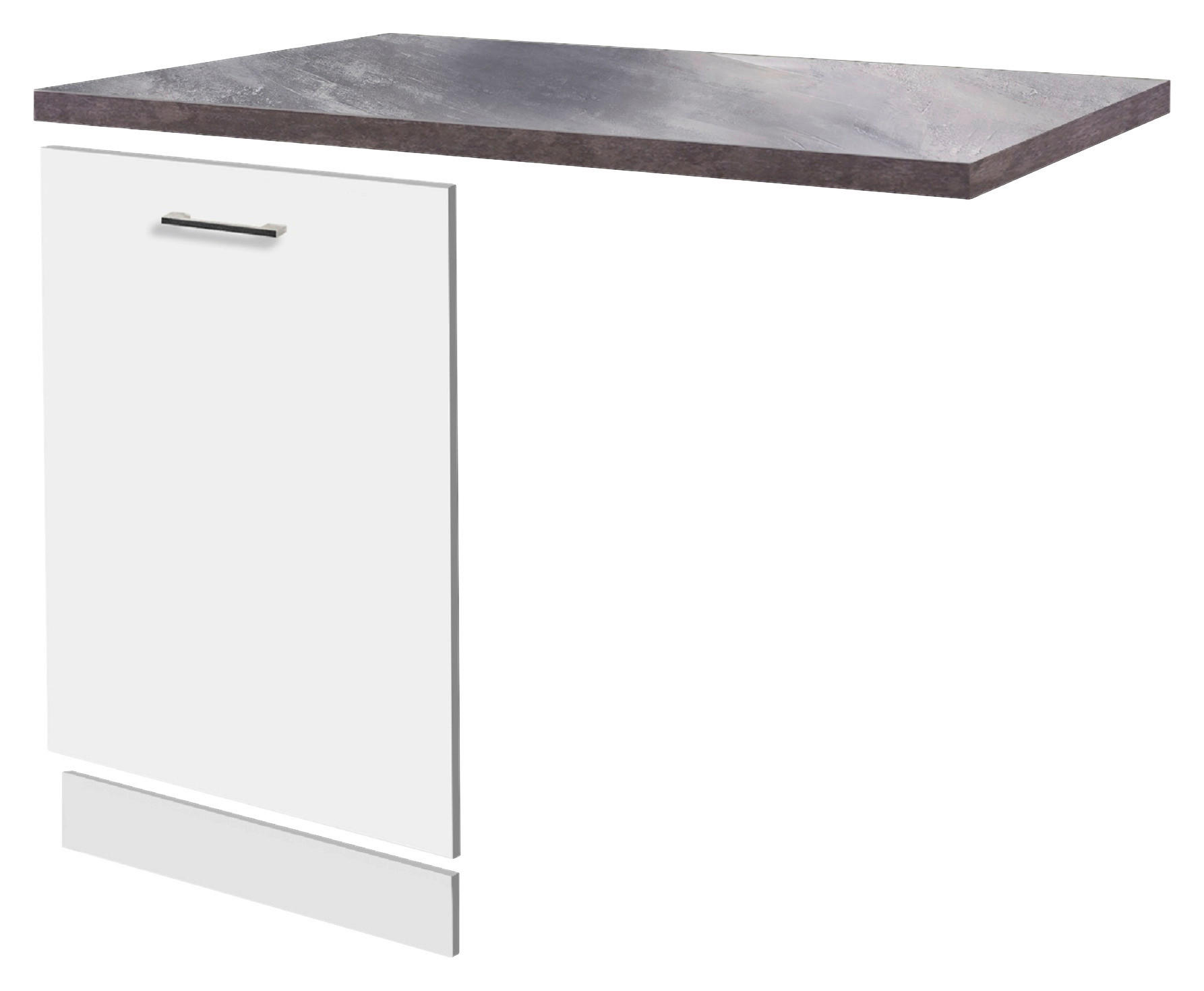 GESCHIRRSPÜLERFRONT 110/85/60 cm in Weiß, Graubraun - Graubraun/Weiß, KONVENTIONELL, Holzwerkstoff (110/85/60cm) - FlexWell