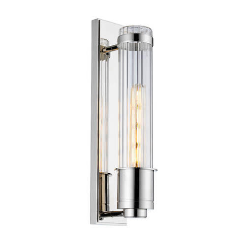 KUPAONSKA SVJETILJKA ZIDNA Elstead Wellington  - boje kroma, Design, staklo/metal (8.1/40/12.1cm) - Elstead Lighting