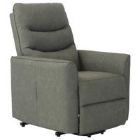 RECLINERFÅTÖLJ i läderimitation grön  - grön/svart, Klassisk, metall/textil (76/105/88cm) - MID.YOU