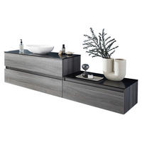 WASCHTISCHKOMBI 201 cm  - Alufarben/Weiß, Design, Keramik/Holzwerkstoff (201cm) - Novel
