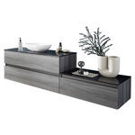 WASCHTISCHKOMBI 201 cm  - Alufarben/Weiß, Design, Keramik/Holzwerkstoff (201cm) - Novel