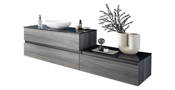WASCHTISCHKOMBI 201 cm - Alufarben/Weiß, Design, Keramik/Holzwerkstoff (201cm) - Novel