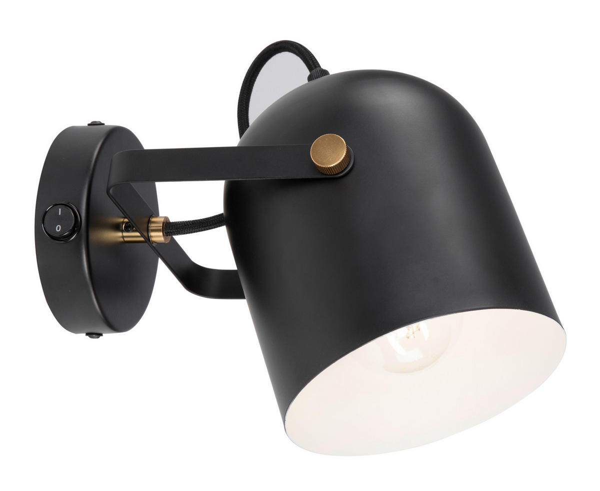 WANDLEUCHTE Trondheim 23/15,2/13 cm   - Schwarz, LIFESTYLE, Metall (23/15,2/13cm) - Marama