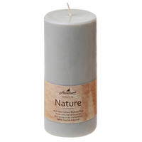 STUMPENKERZE  - Grau, Basics, Naturmaterialien (6,8/15cm) - Steinhart