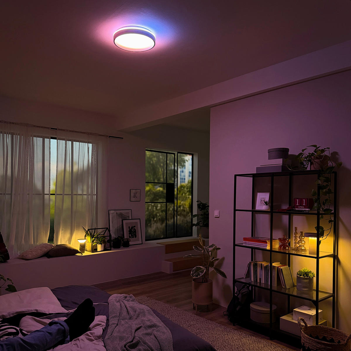 LED-DECKENLEUCHTE Aurie Glow 39/8 cm   - Beige, KONVENTIONELL, Kunststoff (39/8cm) - Briloner