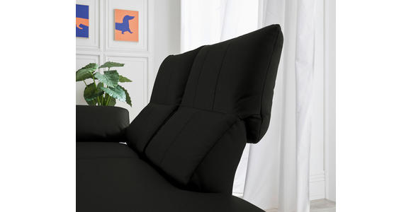 RÉCAMIERE in Echtleder Schwarz - Chromfarben/Schwarz, Design, Leder/Metall (209/85-109/95-16cm) - Dieter Knoll