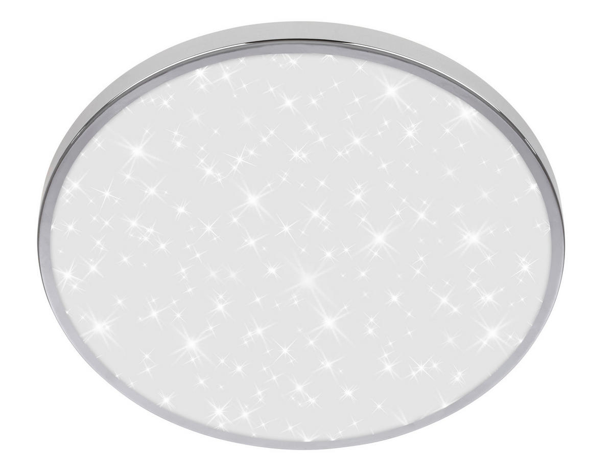 BADEZIMMER-DECKENLEUCHTE Tak 33,00/6,2 cm   - Chromfarben, Design, Kunststoff/Metall (33,00/6,2cm) - Briloner