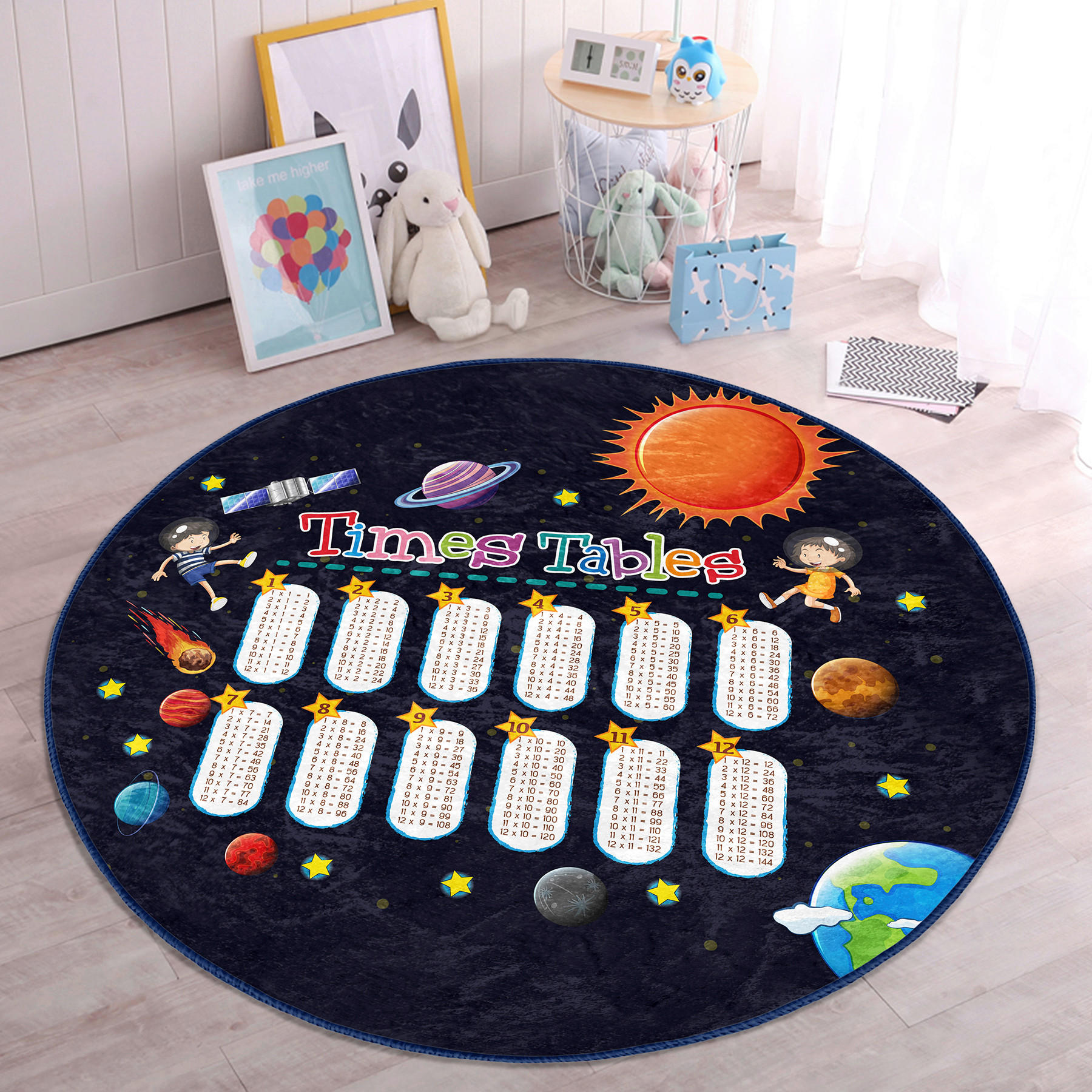 KINDERTEPPICH  Wohnzimmer 180/180 cm Multicolor rund  - Multicolor, Basics, Textil (180/180cm)