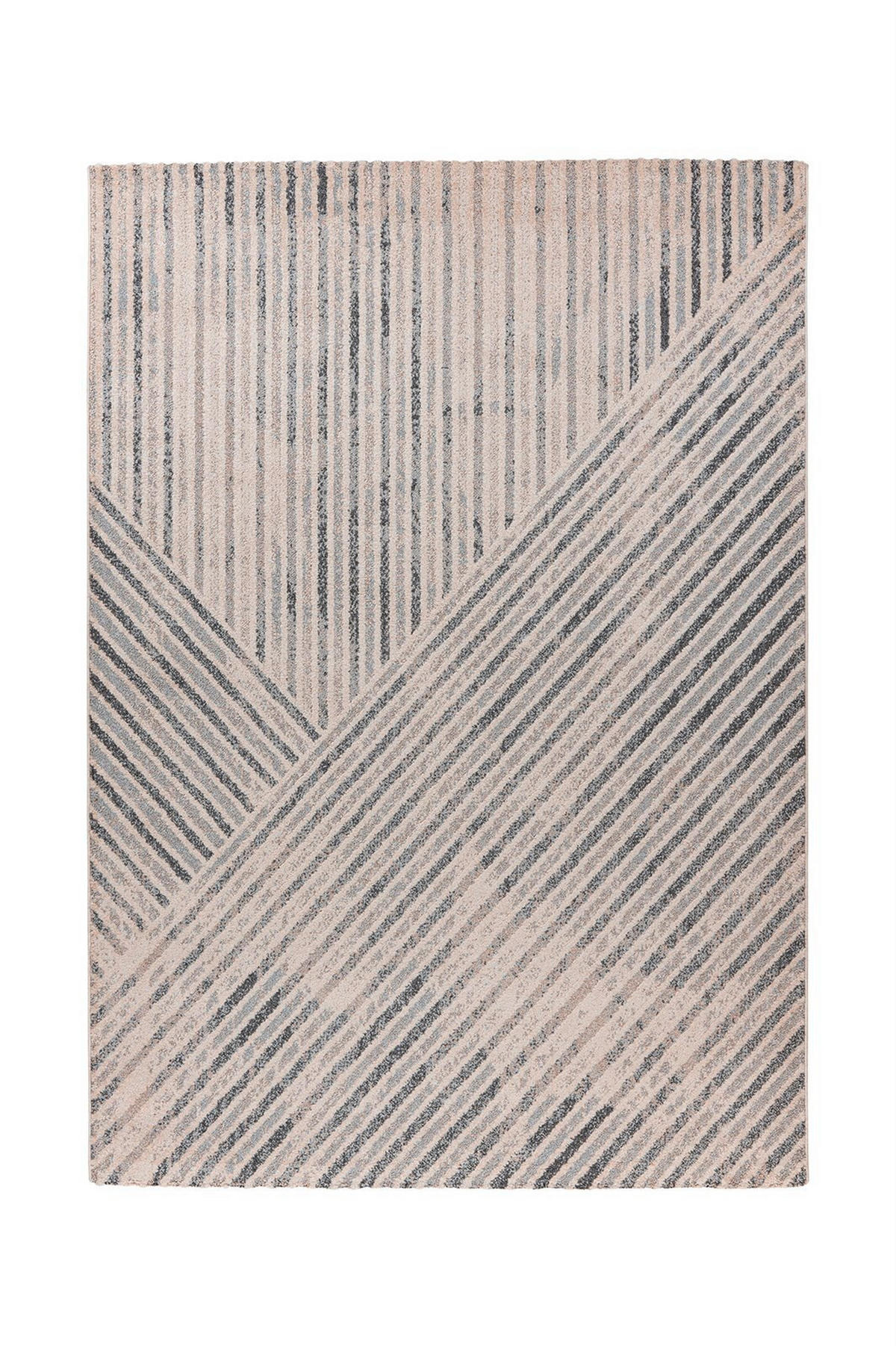 TEPPICH 80/150 cm Rhombus 125 Beige / Grau Grau, Beige  - Beige/Grau, KONVENTIONELL, Textil (80/150cm)