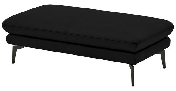 3-SITZER-SOFA in Leder Schwarz - Schwarz, Design, Leder/Metall (222/86/104cm) - Dieter Knoll