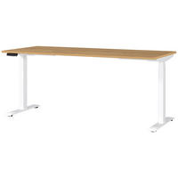 SCHREIBTISCH 180/80/72-118 cm  in Braun, Weiß, Eichefarben  - Eichefarben/Braun, MODERN, Holzwerkstoff/Metall (180/80/72-118cm) - Novel