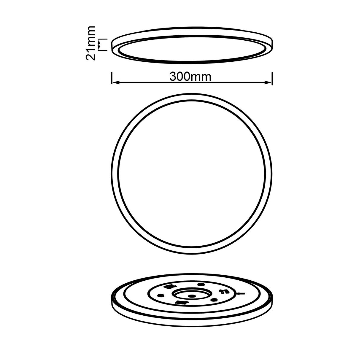 LED-PANEEL Tuco 29,5/2,5 cm   - Schwarz/Weiß, Basics, Kunststoff (29,5/2,5cm) - Brilliant
