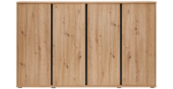 SCHUHSCHRANK 192,7/120/33,8 cm  - Alufarben/Eiche Artisan, MODERN, Holzwerkstoff/Kunststoff (192,7/120/33,8cm) - Xora