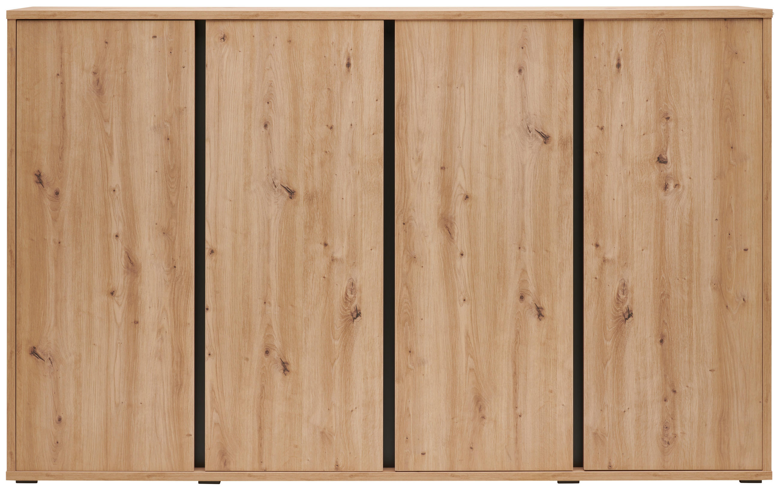 SCHUHSCHRANK Eichefarben  - Eichefarben/Alufarben, MODERN, Holzwerkstoff/Kunststoff (192,7/120/33,8cm) - Xora