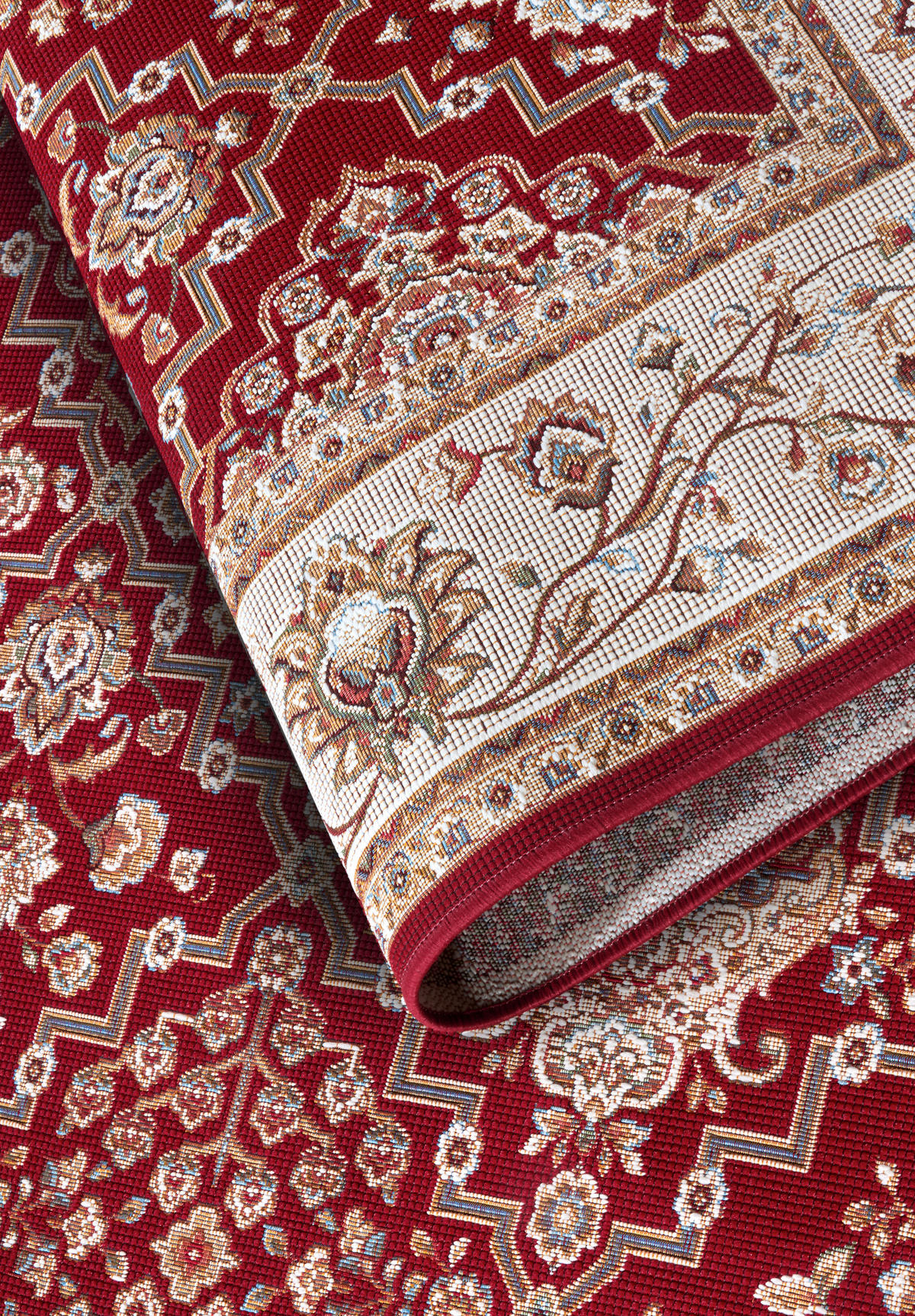 OUTDOORTEPPICH 120/180 cm Kollektion 1767 Creme, Rot  - Rot/Creme, Design, Kunststoff (120/180cm) - Villeroy & Boch