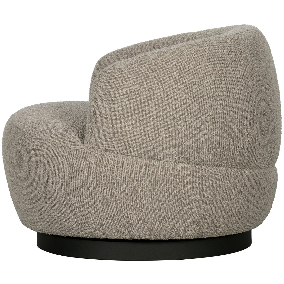 SESSEL in Bouclé Naturfarben  - Schwarz/Naturfarben, Design, Kunststoff/Textil (84/71/88cm) - Livetastic