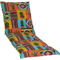 PODLOŽKA NA LEHÁTKO, 191/58/8 cm - oranžová/zelená, Basics, textil (191/58/8cm) - Gardenson