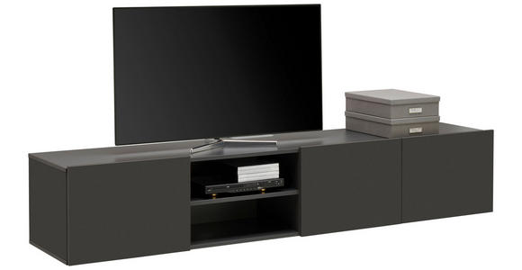 LOWBOARD  in 200/36,7/42 cm  - Anthrazit, Design, Holzwerkstoff (200/36,7/42cm) - Hom`in