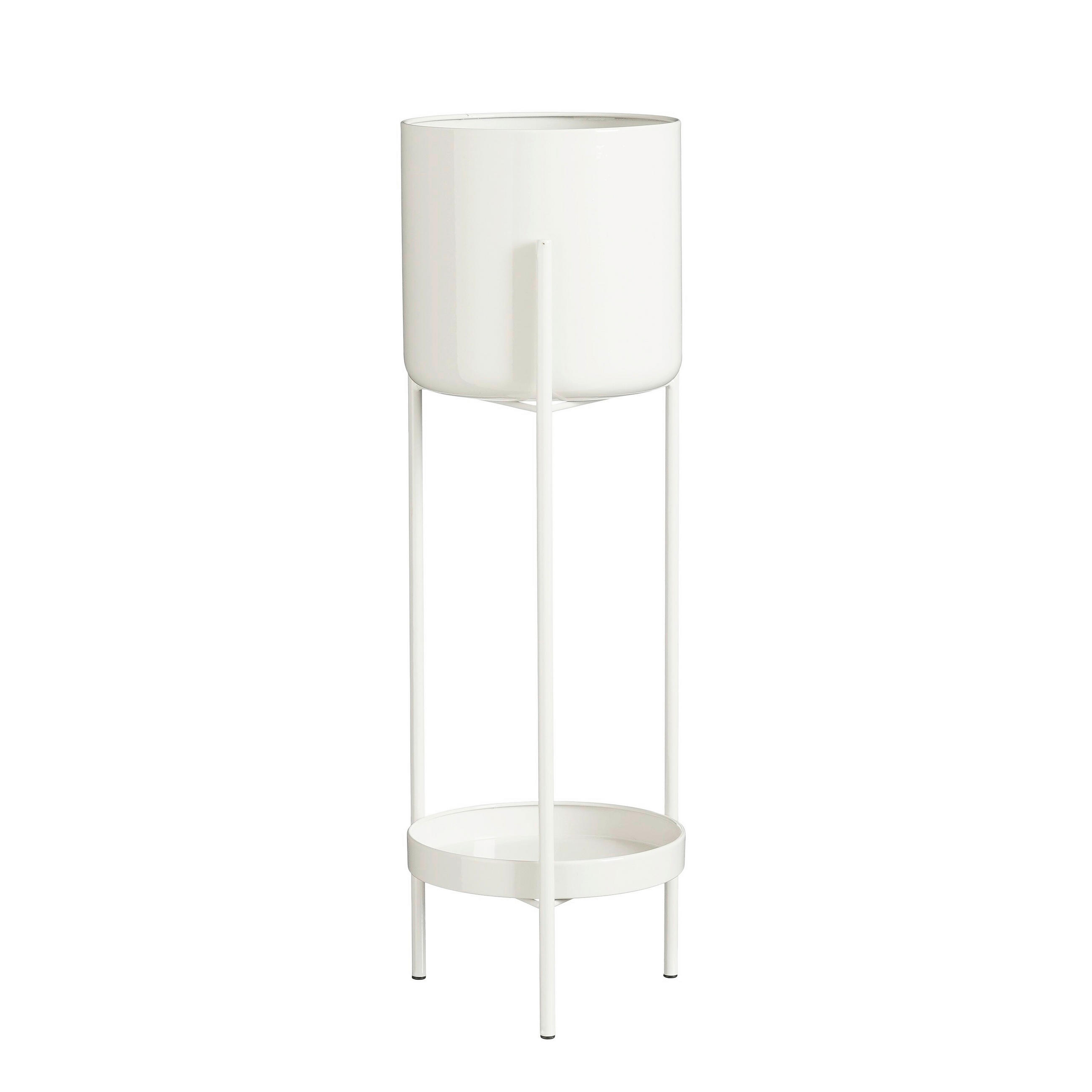 SAKSIJA ZA BILJE  metal  - bela, Osnovno, metal (19/19/60cm)