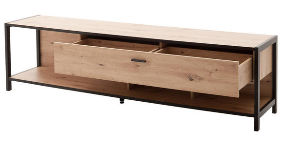 TV-ELEMENT 215/57/46 cm - Eichefarben/Anthrazit, Design, Holzwerkstoff/Metall (215/57/46cm) - Carryhome